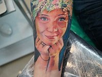 Татуировка портрет девушки