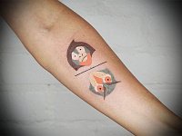 Тату сова и обезьяна