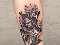 Тату Анубис и Гор