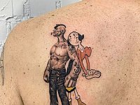 Тату Папай моряк и Олив ойл