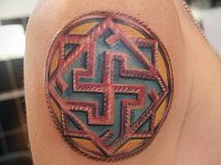 тату звезда Давида со свастикой