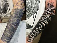 Перекрытие тату зубы