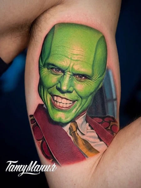 Тату Маска Джим Керри