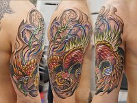 татуировка феникс япония