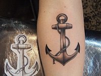 Тату якорь