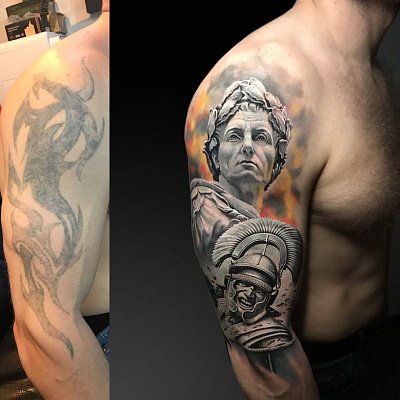 Перекрытие тату Цезарь