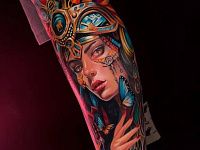 Тату портрет валькирии