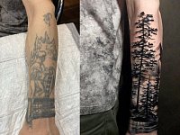 Обновление тату лес