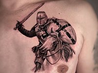 Тату тамплиер на груди