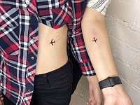 Парные тату самолеты