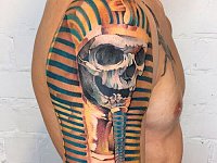 Тату череп Фараон