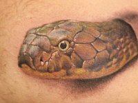 Татуировка голова змеи