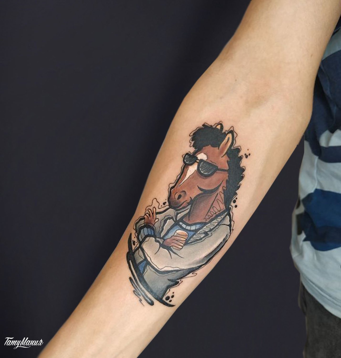 Тату конь БоДжек