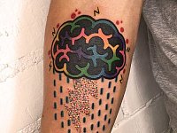 Тату туча на руке