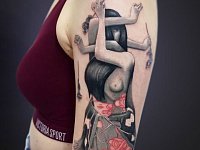 Тату в японском стиле Гейша