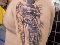 тату женщина ангел