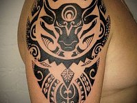 Тату бык полинезия