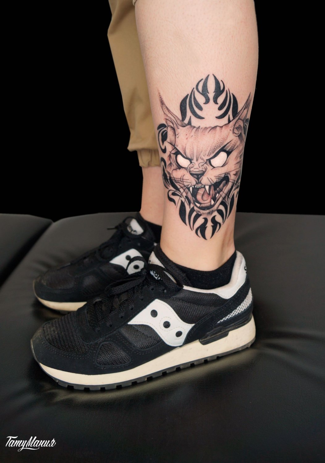 Тату злой кот