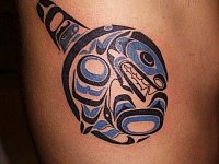 Тату рыба в стиле хайда