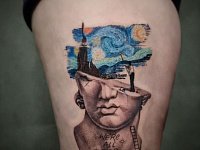 Тату Давид и картина Ван Гога