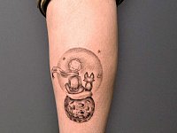 Тату маленький принц на ноге