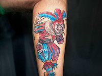 Тату шут на ноге