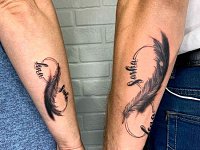 Тату парные бесконечности