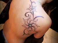 Тату узор большой на спине