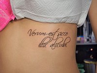 тату на латыни на ребрах