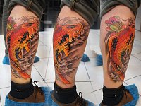 Тату карп в японском стиле