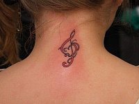 Тату скрипичный ключ