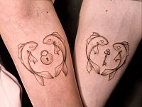 Парная тату рыбки