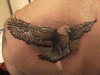 Татуировка орел на спине
