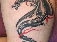 тату черный дракон