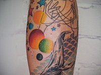 Тату кит в космосе