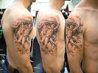 Татуировка ангелы на плечах