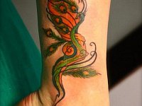 тату фея павлин