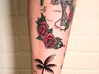 Тату пальма олдскул