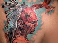 Тату портрет туземца