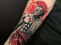 Тату спартанец треш полька