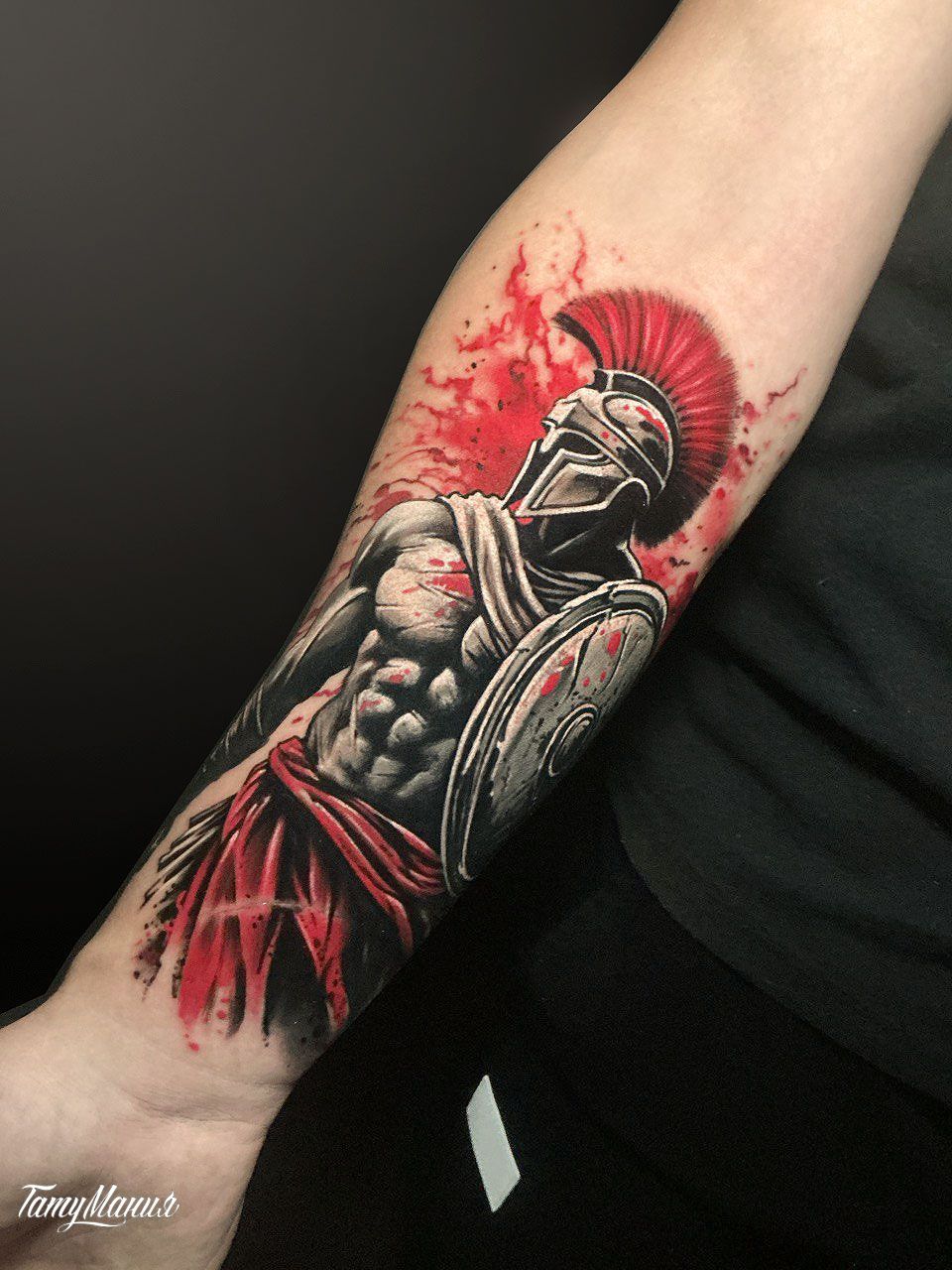 Тату спартанец треш полька