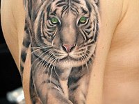 тату белый тигр