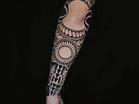 Тату рукав в полинезии