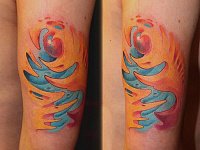 Татуировка биомеханика в цвете