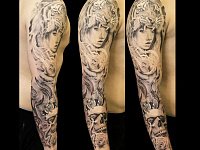 Тату рукав с портретом