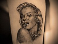Тату портрет Мерелин Монро