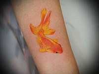 Тату золотая рыбка
