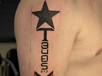Тату звезда в стиле блек ворк